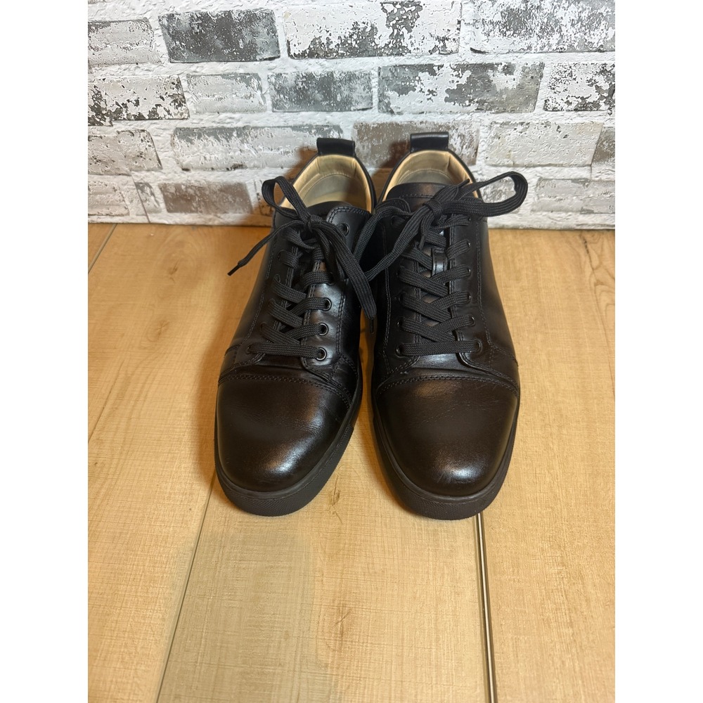 Christian Louboutin Louis Junior Sneakers Mens 43.5 Black Leather Red Bottom
